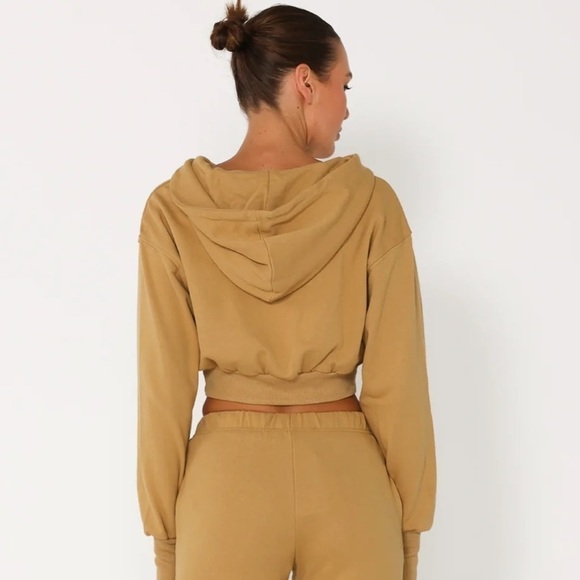 By Dylon Anderson Cropped Hooded Sweatshirt Jacket Size XS  NEW - Picture 2 of 10